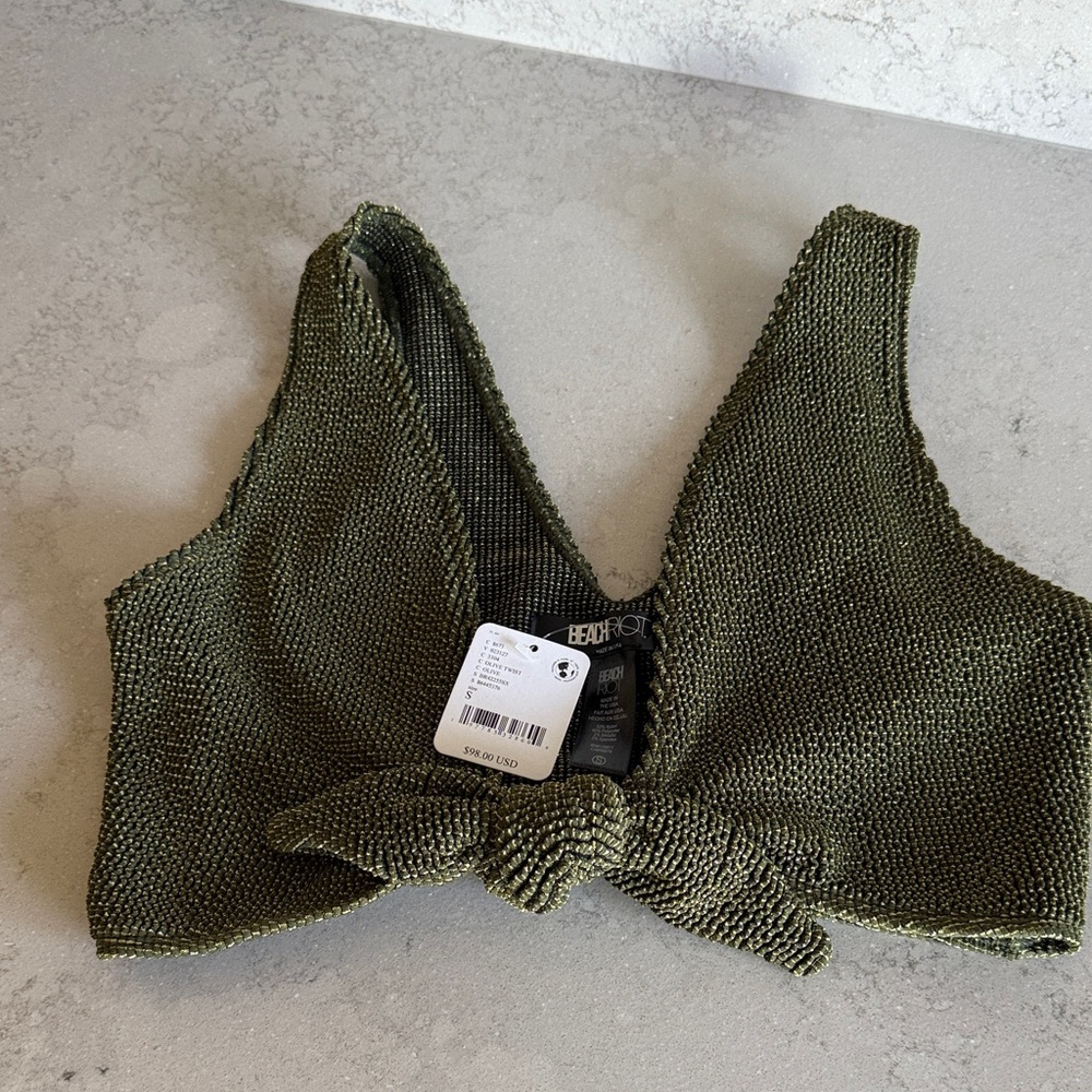 Beach Riot Olive Knit Top